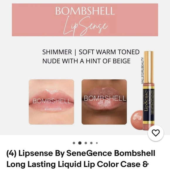 SeneGence LipSense Bombshell Shimmery Nude Pink Liquid Lip Color - Picture 2 of 5